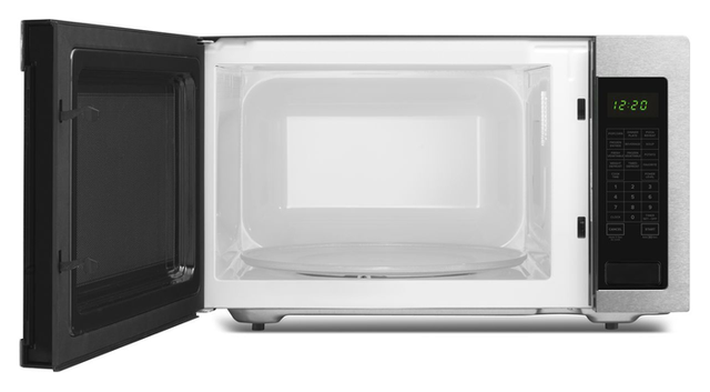 Amana® 2.2 Cu. Ft. Black on Stainless Countertop Microwave-1