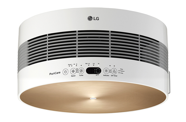 LG PuriCare Air Purifier Round Console-Gold 2