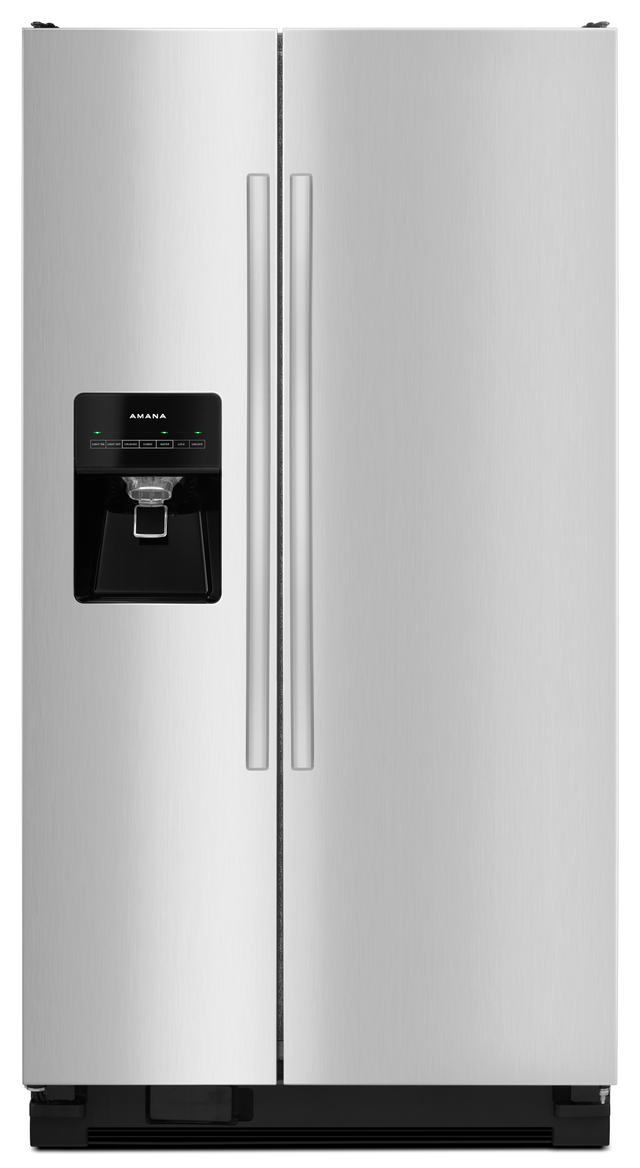 Amana® 24 Cu. Ft. Side-by-Side Refrigerator-Black On Stainless