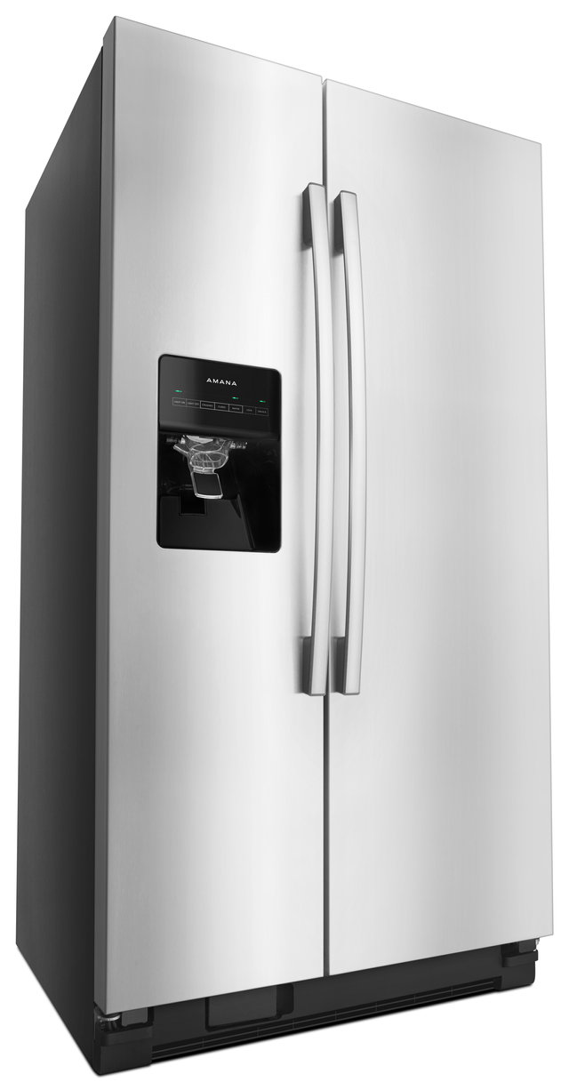Amana® 24 Cu. Ft. Side-by-Side Refrigerator-Black On Stainless 1