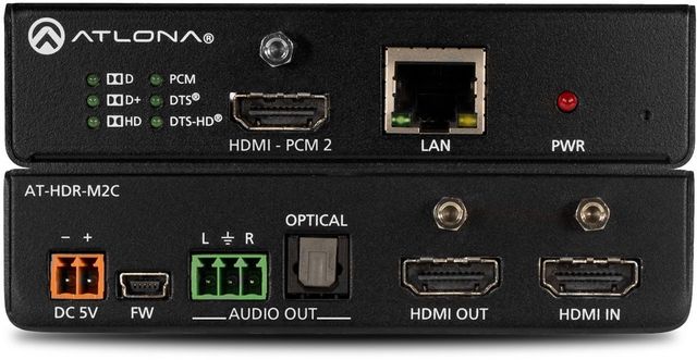 Atlona® 4K HDR Multi-Channel Digital to Two-Channel Audio Converter