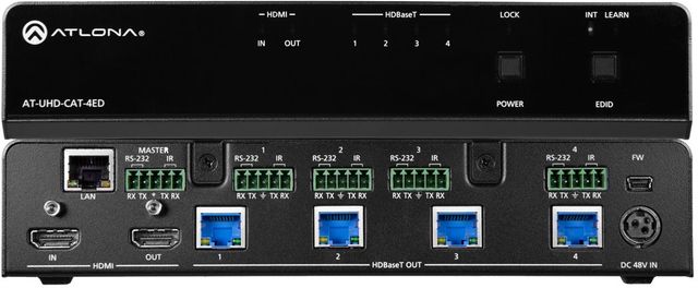 Atlona® 4K/UHD Four-Output HDMI to HDBaseT Extended Distance Distribution Amplifier