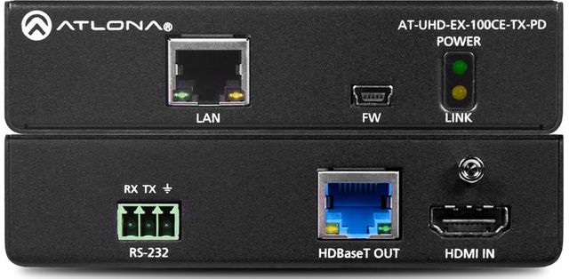 Atlona® 4K/UHD Remote Powered HDMI Over 100 M HDBaseT Transmitter