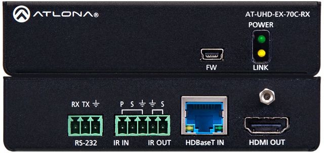 Atlona® 4K/UHD HDMI Over HDBaseT Receiver-AT-UHD-EX-70C-RX