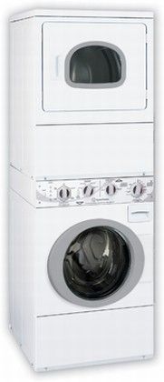 Speed Queen Electric Washer/Dryer Stack Laundry-White