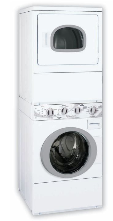 Speed Queen Gas Washer/Dryer Stack Laundry-White 0