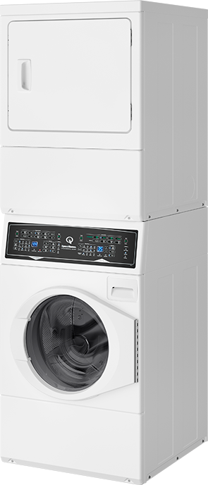 Speed Queen® SF7000WG 3.42 Cu. Ft. Washer, 7.0 Cu. Ft. Dryer White Stack Laundry 2