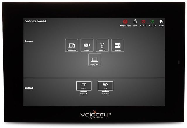 Atlona® 8" Black Touch Panel for Velocity Control System 2