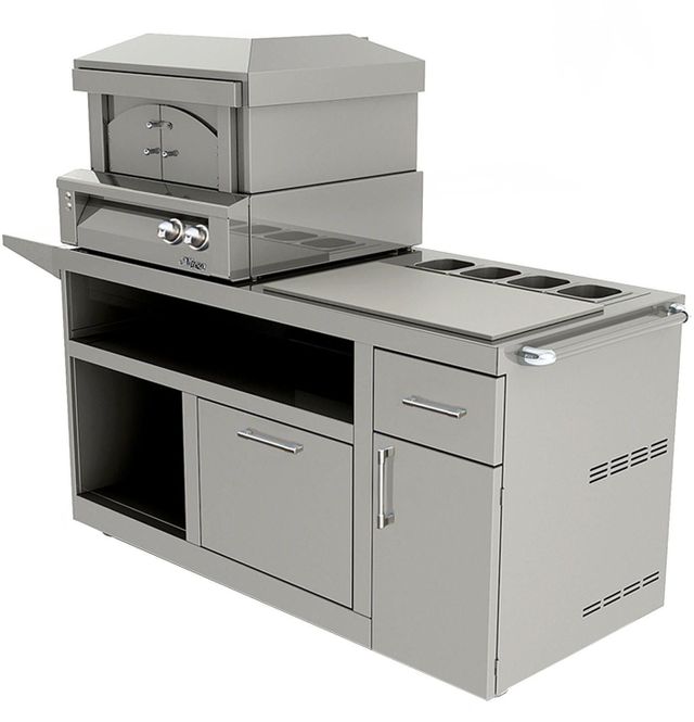 Alfresco™ 30" Deluxe Pizza Oven Prep Cart-Stainless Steel-1