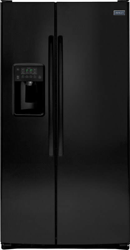 Crosley® 25.3 Cu. Ft. High-Gloss Black Side-by-Side Refrigerator