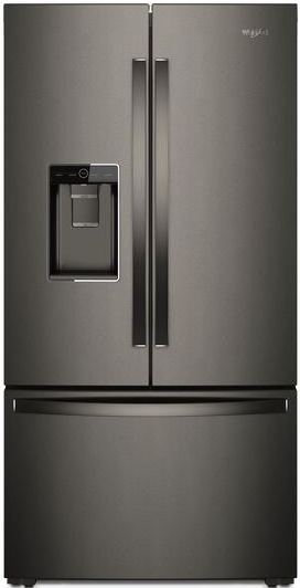 Whirlpool® 24 Cu. Ft. Counter Depth French Door Refrigerator-Black Stainless
