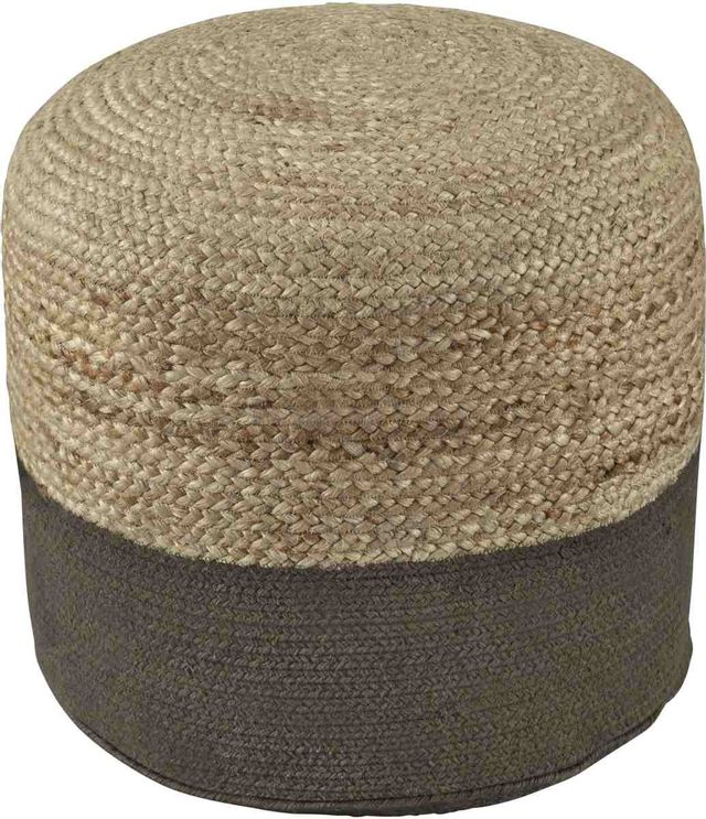 Signature Design by Ashley® Sweed Valley Natural/Charcoal Pouf-0