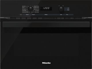 Miele 22.06" Obsidian Black Electric Built In Single Wall Speed Oven