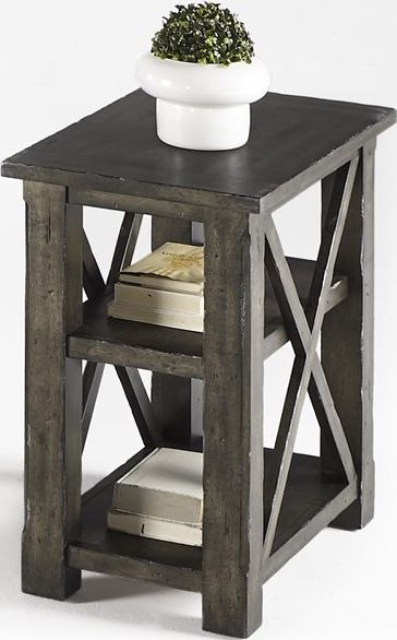 Progressive® Furniture Crossroads Smokey Gray Chairside Table