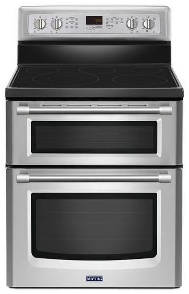 Maytag 30" Free Standing Electric Double Oven Range-Stainless Steel
