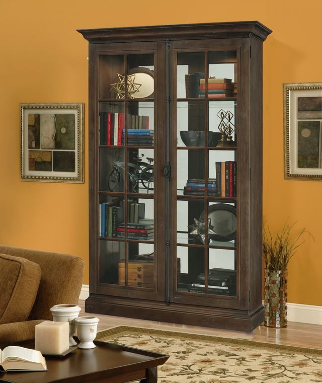Howard Miller® Clawson III Aged Auburn Display Cabinet 3