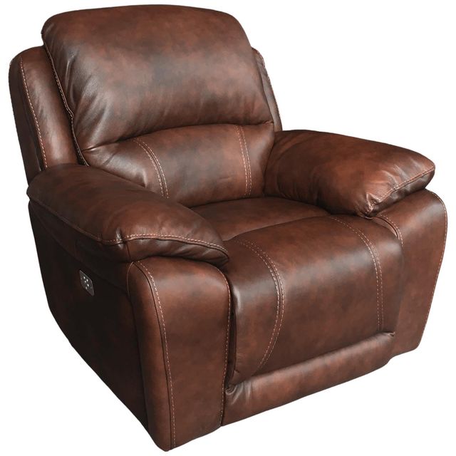 Cheers Lexington Leather Power Recliner with Power Headrest-0