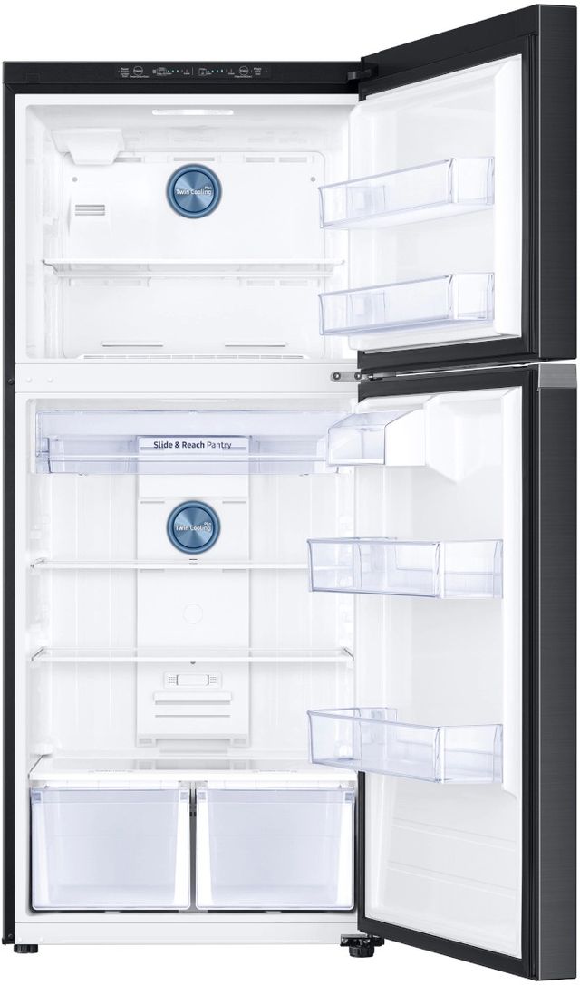 Samsung 21.1 Cu. Ft. Fingerprint Resistant Black Stainless Steel Top Freezer Refrigerator 1