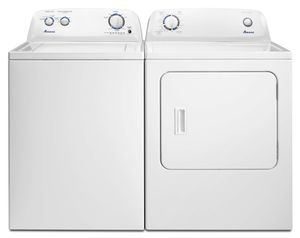 Amana Top-Load Washer & Electric Dryer-White