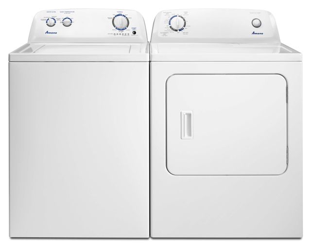 Amana Top-Load Washer & Electric Dryer-White