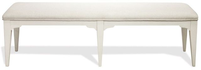 Riverside Furniture Myra White Upholstered Dining Bench-1