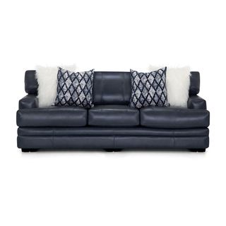 Franklin Sedona Navy Leather Sofa