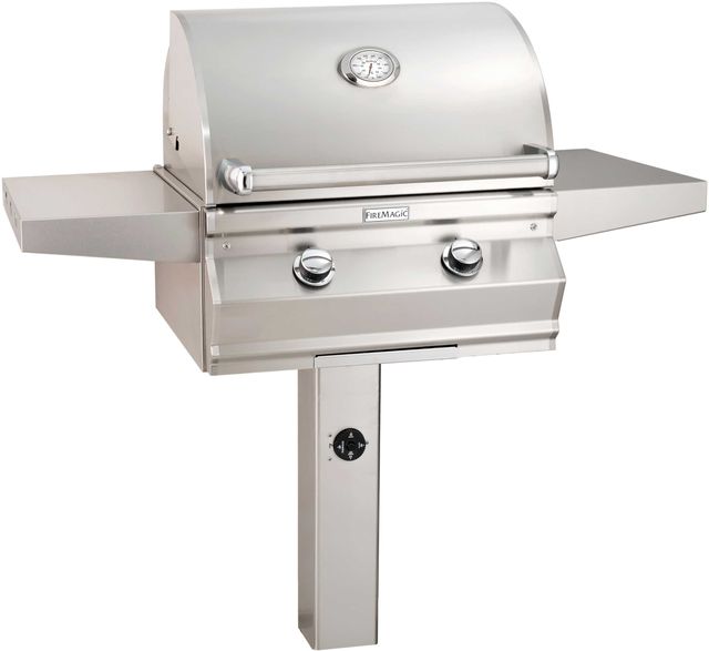 Fire Magic® Choice C430s 24" Stainless Steel  In Ground Post Mount Grill