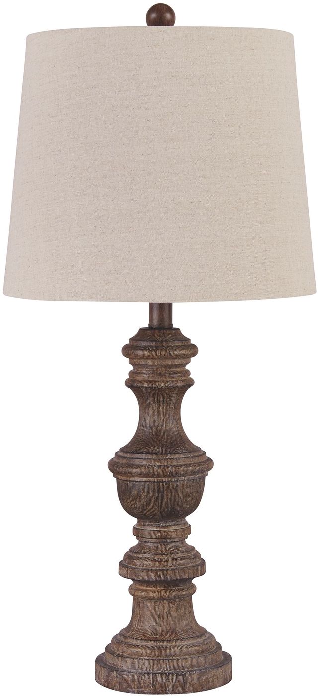 Signature Design by Ashley® Magaly 2 Piece Brown Poly Table Lamps Set-1