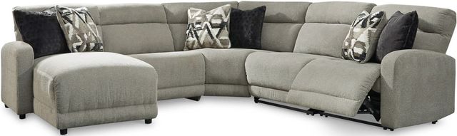 Signature Design by Ashley® Colleyville 5-Piece Stone Right-Arm Facing Power Reclining Sectional with Chaise