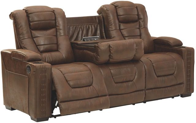 Signature Design by Ashley® Owner's Box Thyme Power Reclining Sofa with Adjustable Headrest 4