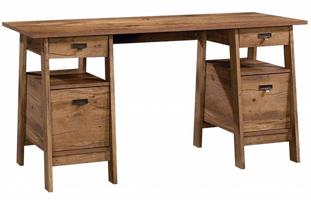 Sauder® Trestle® Vintage Oak Executive Desk-0