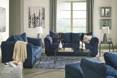 Signature Design by Ashley® Darcy Blue Loveseat 4