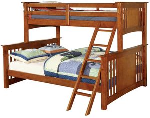 Furniture of America® Spring Creek Oak Twin XL/Queen Bunk Bed