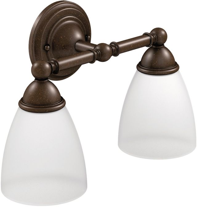 Moen® Brantford™ Oil Rubbed Bronze Two Globe Bath Light