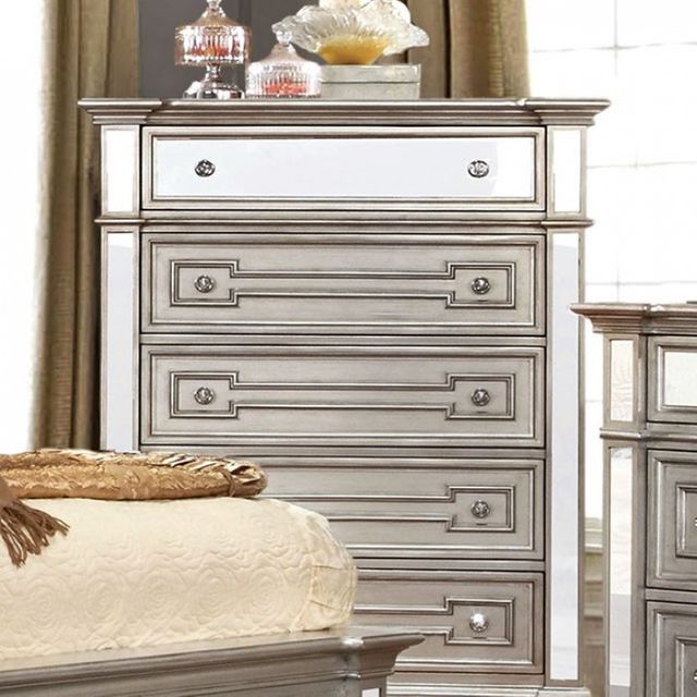 Furniture of America® Fantasia 5 Piece Silver Queen Bedroom Set 3
