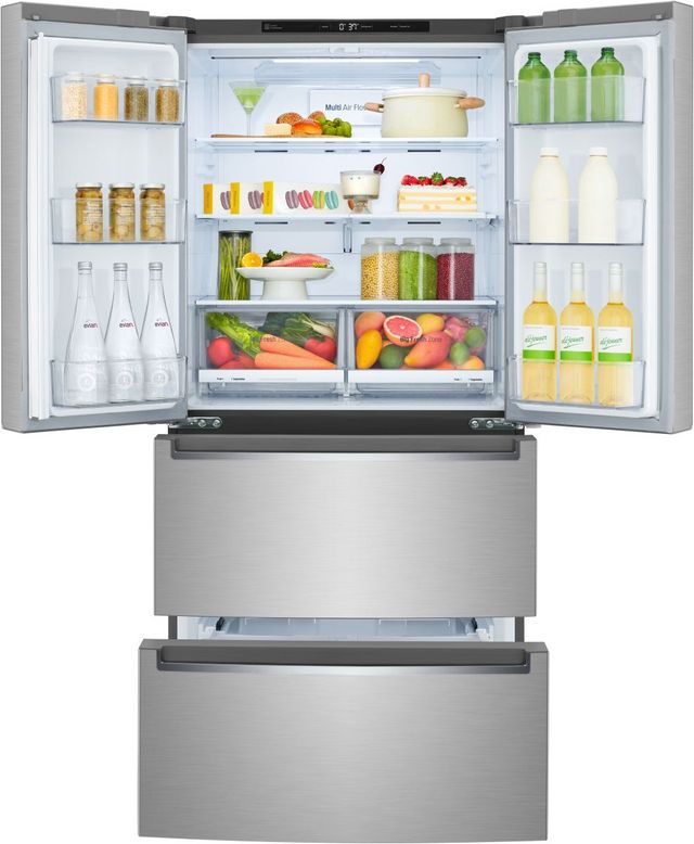 LG 33" 19.0 Cu. Ft. Smudge Resistant Stainless Steel Counter Depth French Door Refrigerator-2