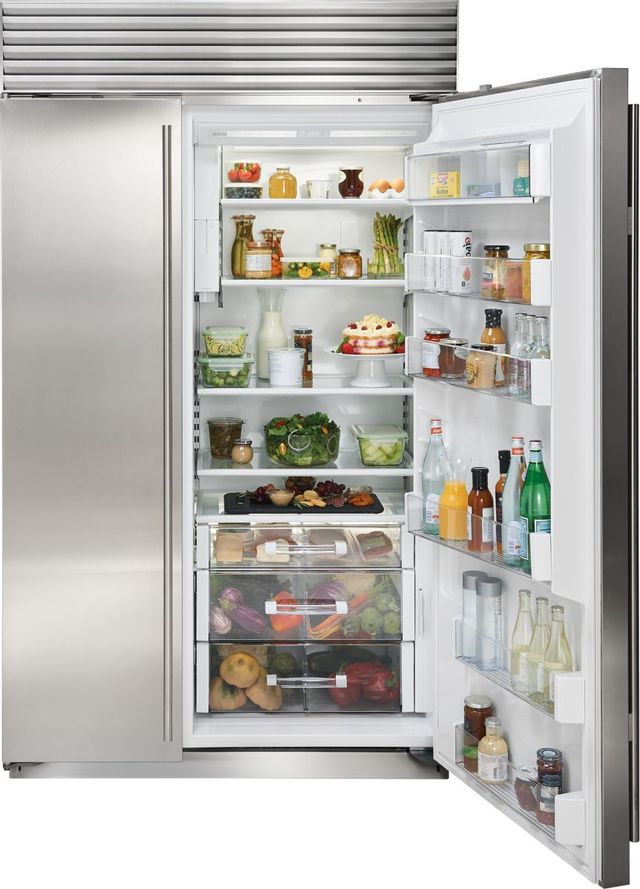 Sub-Zero® 28.2 Cu. Ft. Stainless Steel Built In Side By Side Refrigerator 5