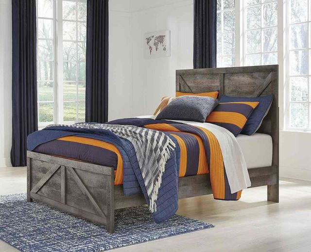 Signature Design by Ashley® Wynnlow Gray Queen Crossbuck Panel Bed 5