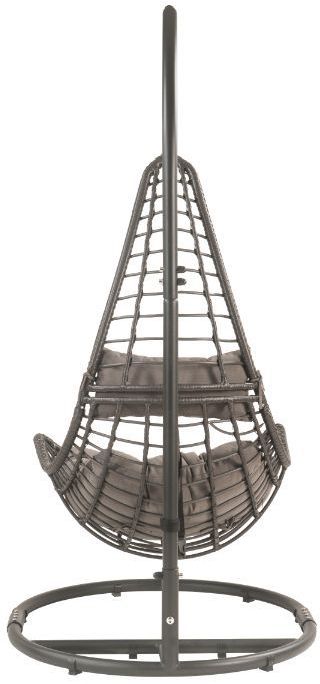 ACME Furniture Uzae Gray/Charcoal Patio Hanging Chair with Stand 3
