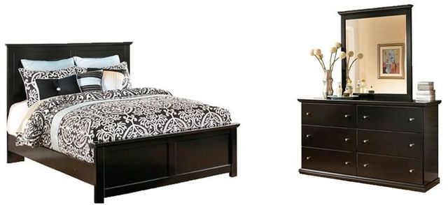 Signature Design by Ashley® Maribel 3-Piece Black Queen Panel Bed Set