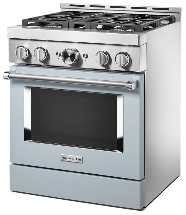 KitchenAid® 30" Stainless Steel Commercial Style Gas Range 21