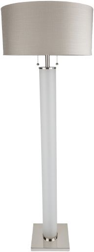 Surya Russo White Frosted Floor Lamp