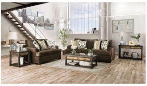 Furniture of America® Taliyah Brown and Yellow Sofa