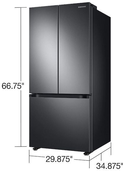 Samsung 22.0 Cu. Ft. Fingerprint Resistant Black Stainless Steel French Door Refrigerator 1