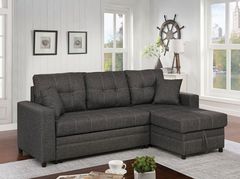 Furniture of America® Vide 2 Piece Dark Gray Sectional