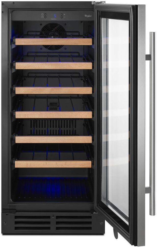 Whirlpool® 15" Black Stainless Steel Wine Cooler-WUW35X15DS-1