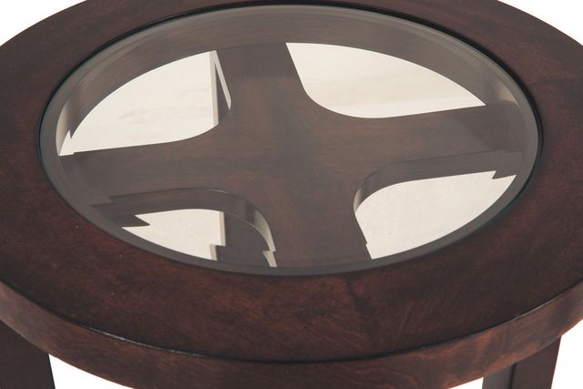 Signature Design by Ashley® Marion Dark Brown Round End Table 3