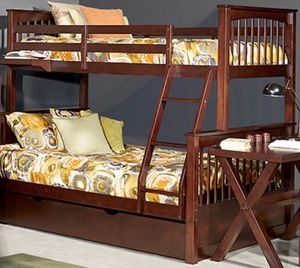 Hillsdale Furniture Pulse Chocolate Twin Over Full Bunk Bed with Trundle