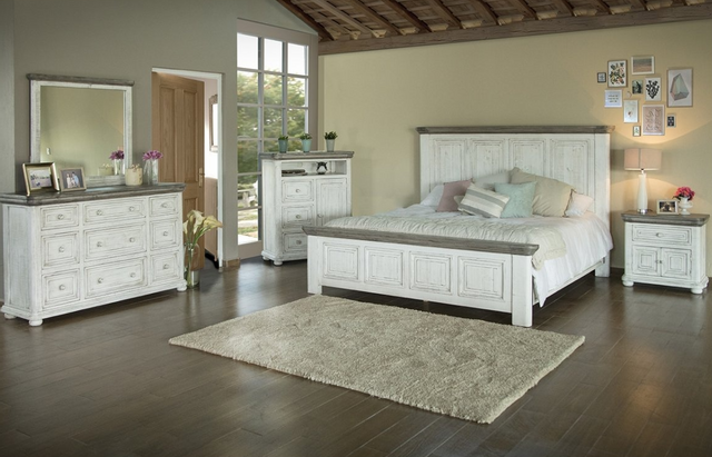 International Furniture© Luna 4-Piece White Queen Bedroom Set