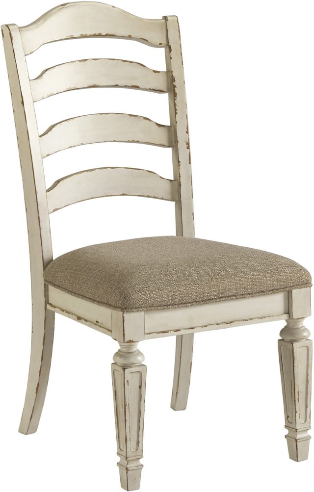 Signature Design by Ashley® Realyn Chipped White Dining Side Chair 0